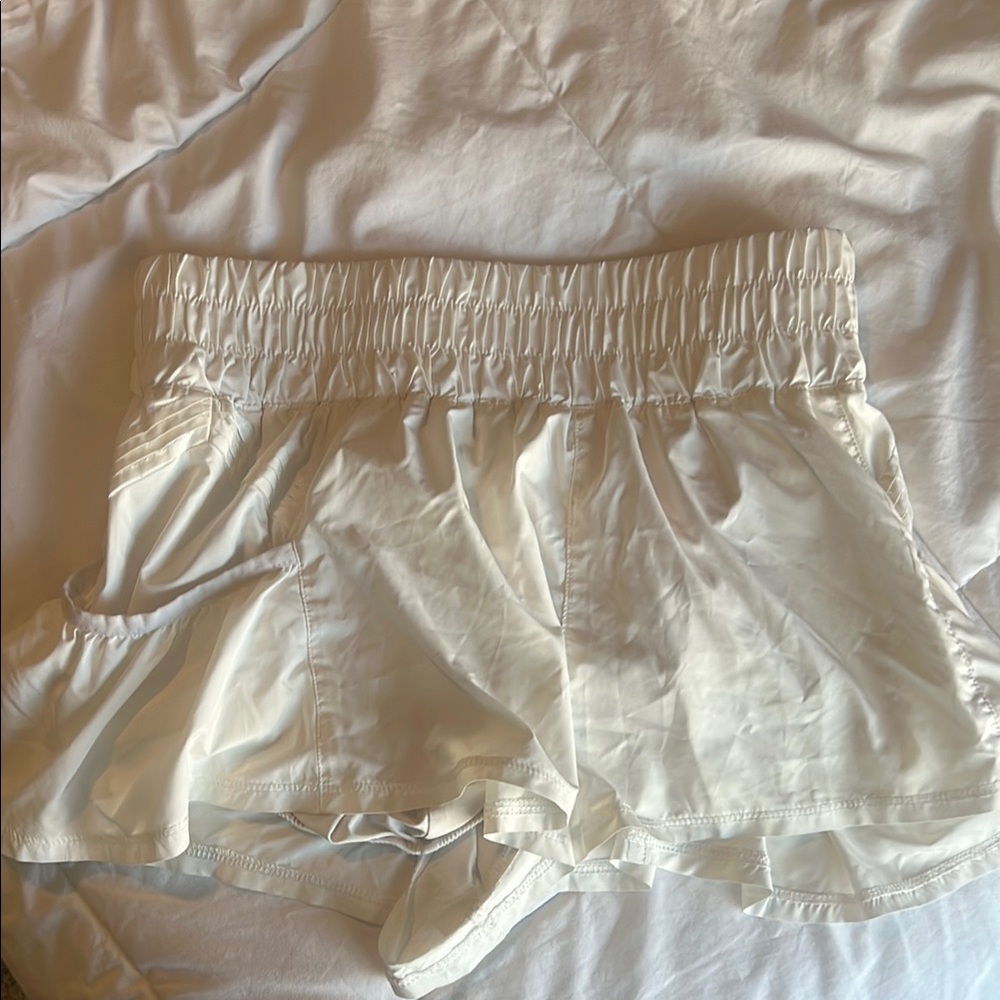 White Free People Workout Shorts